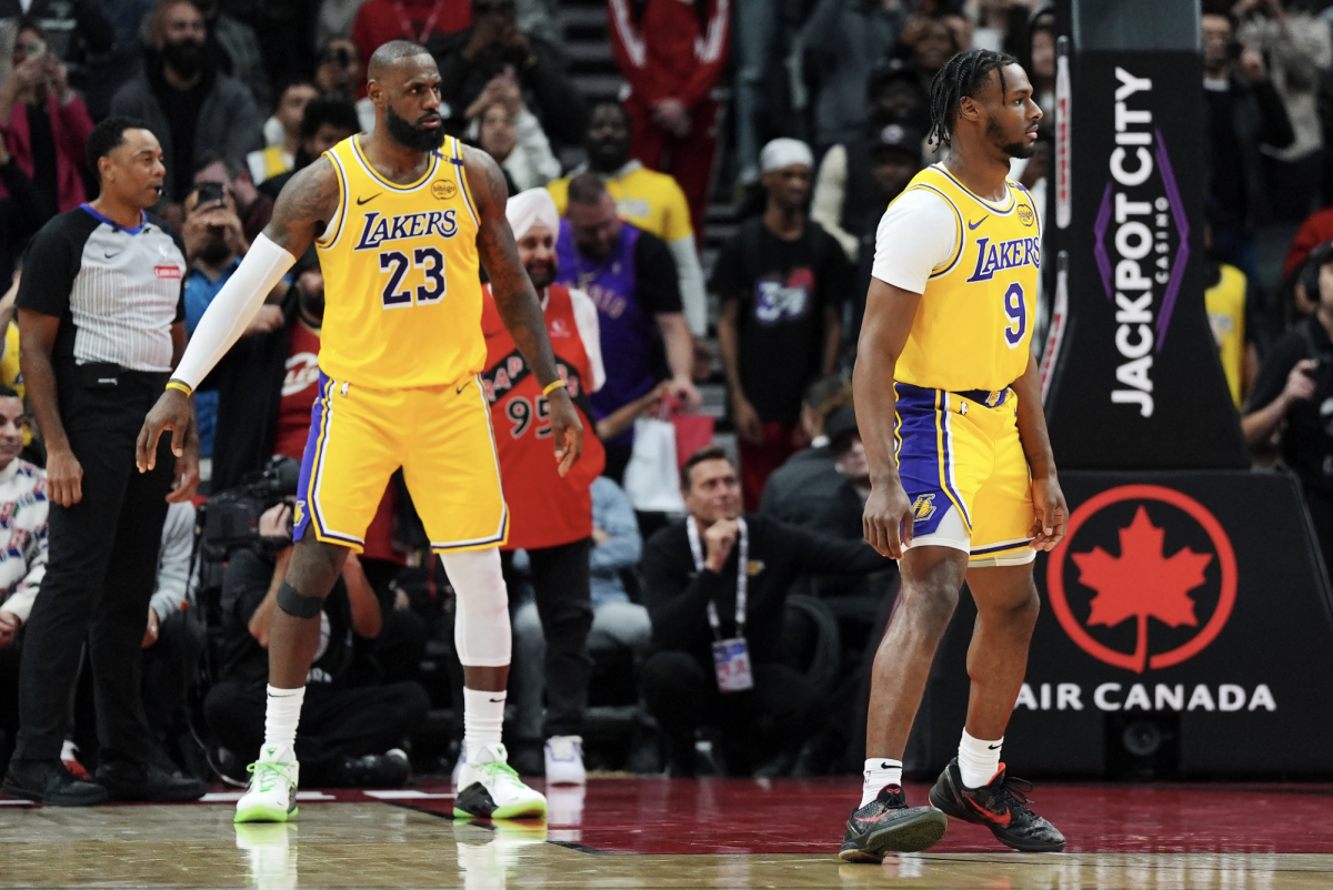 Like Father, Like Son: LeBron James and Bronny James Share the Court